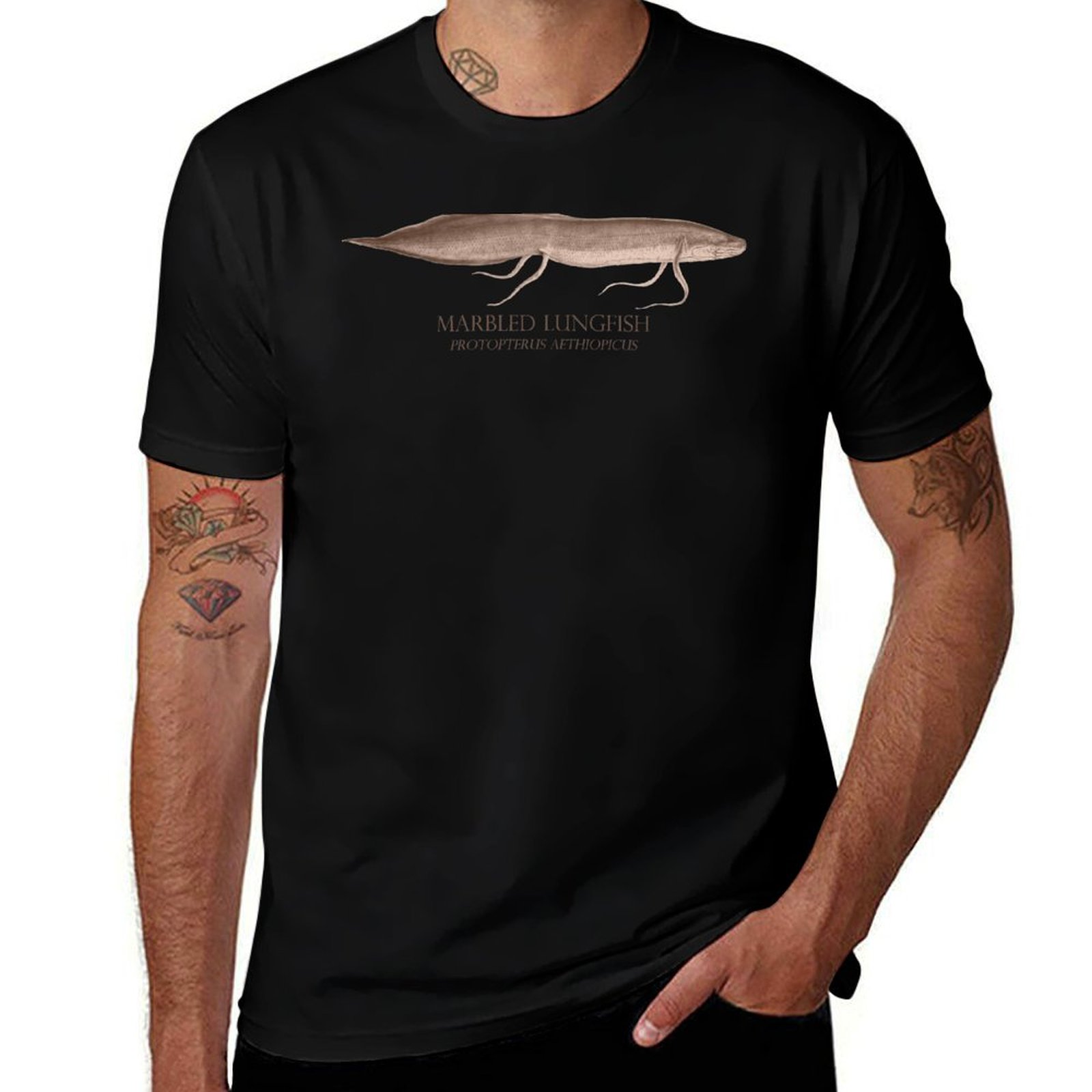 Aquarium Fish Monster - T-Shirt Lungfish Protopterus Aquarium Monster Fish