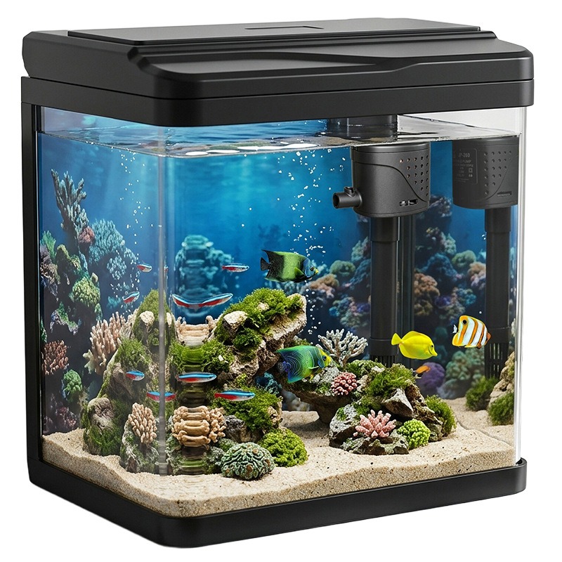 Aquarium Fish No Need Oxygen - Acquario in vetro, macchina integrata per