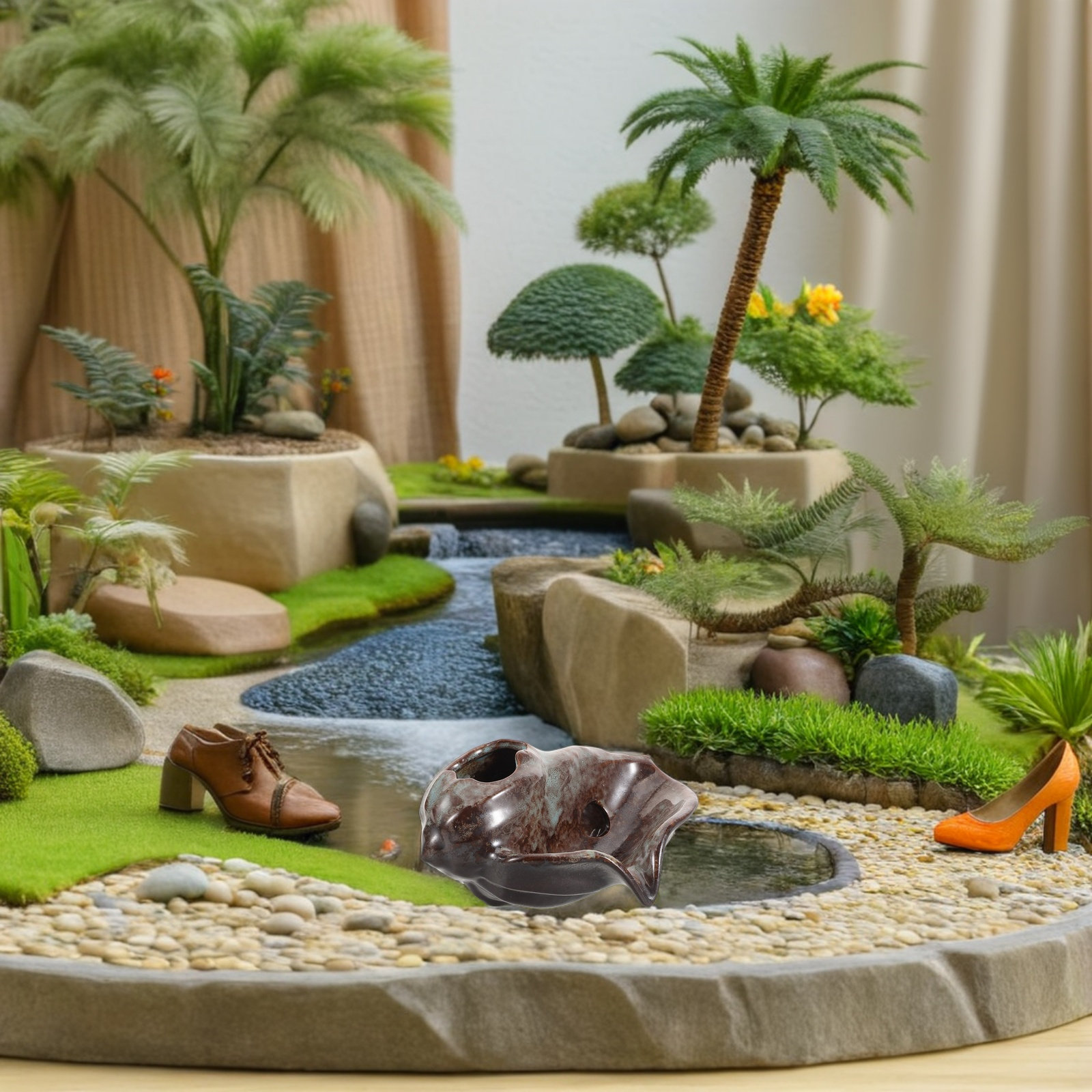 Fontana a cascata in ceramica  - Fish Aquarium Home recensione e prezzo